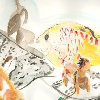 Gold Fish Shoe and Horse