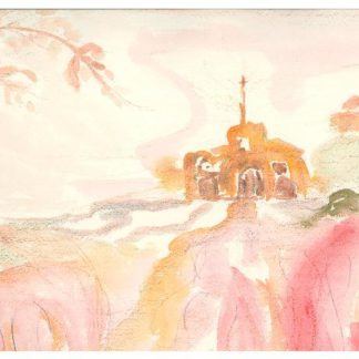 Golden Church with Pink foreground