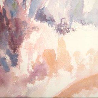 Blue Lavender Landscape with Ocher